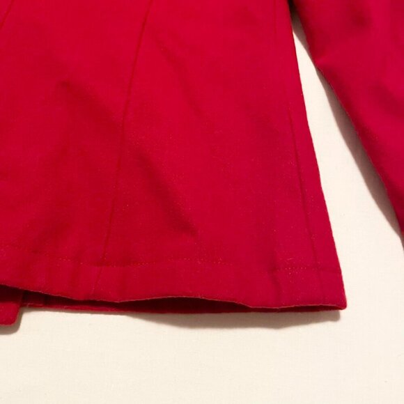 Tommy Hilfiger Red Woold Blend Peacoat Jacket Womens Large - Picture 14 of 16
